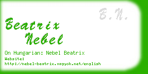 beatrix nebel business card